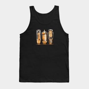 Throwback style stereo amplifier vacuum tubes Tank Top